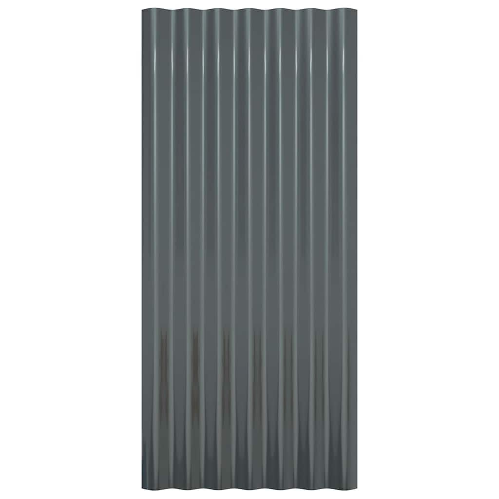 36 db antracitszürke horganyzott acél tetőpanel 80x36 cm 4