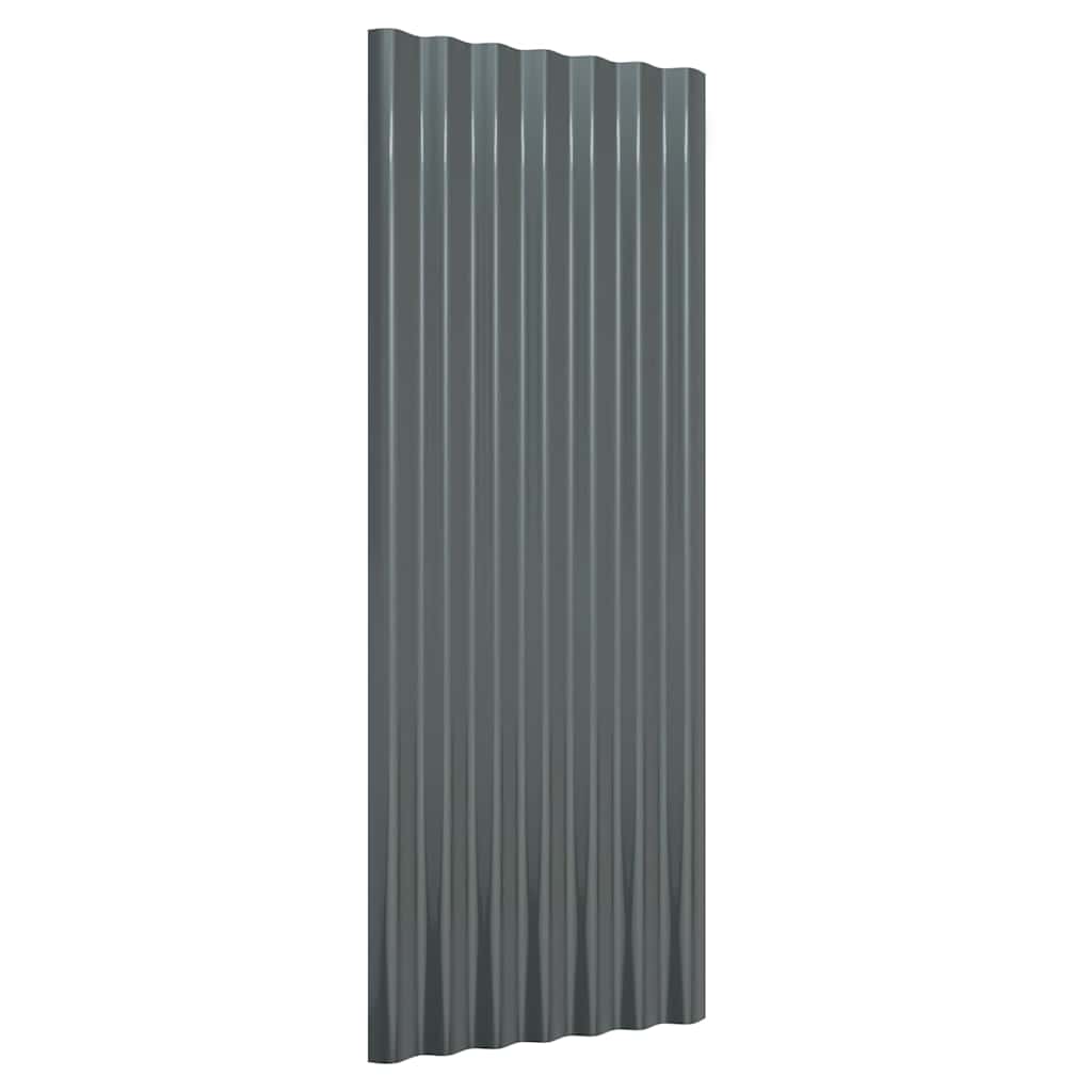 12 db antracitszürke horganyzott acél tetőpanel 100 x 36 cm 3