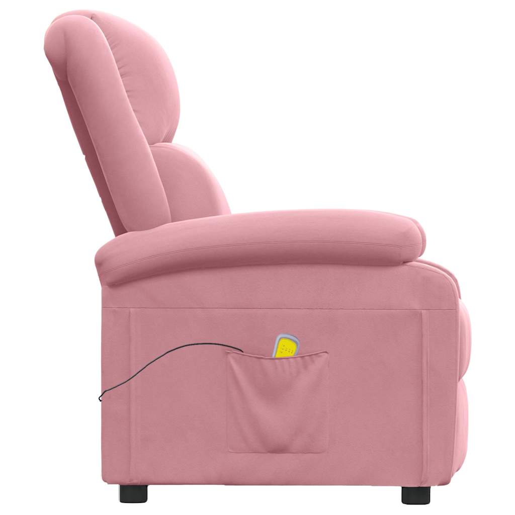 Rózsaszín bársony masszázsfotel 4