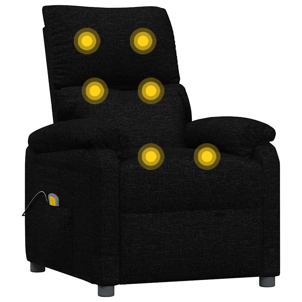 Fekete szövet masszázsfotel 6