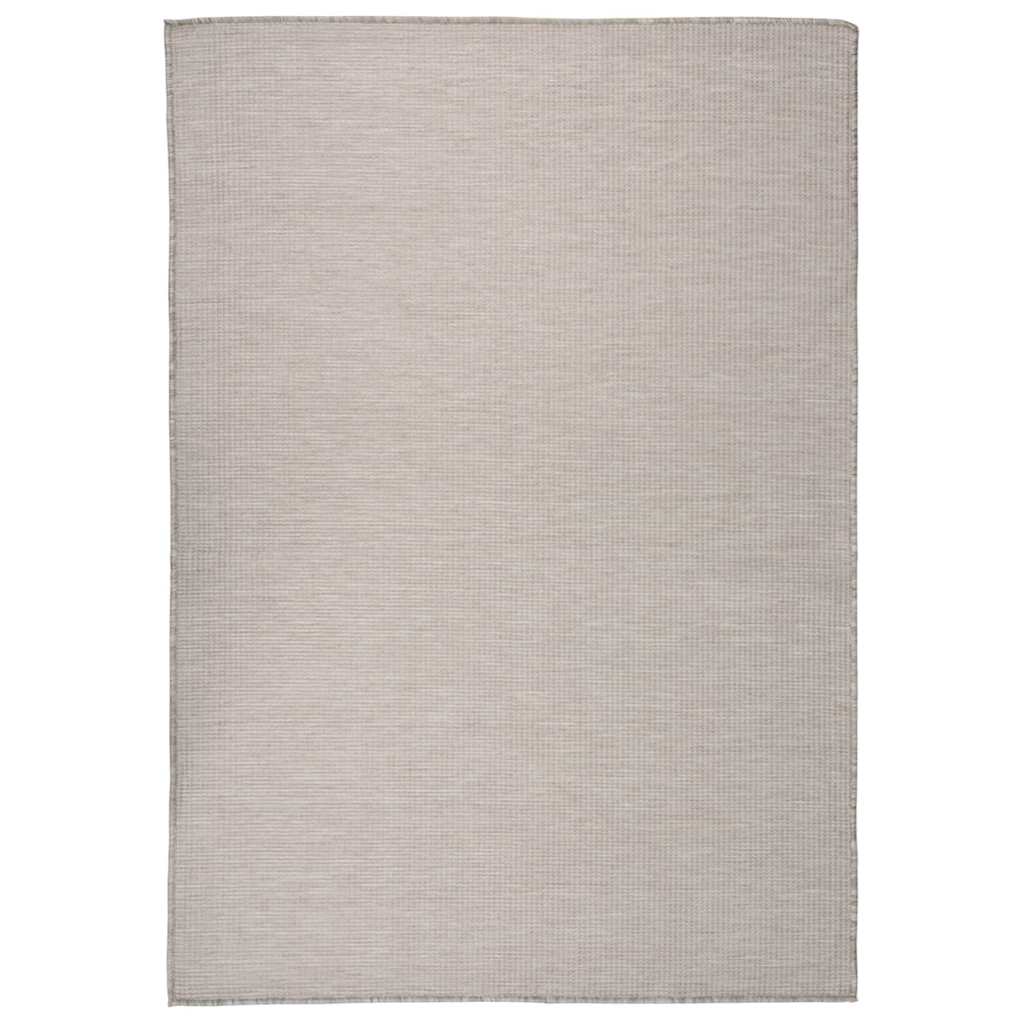 Világosszürke lapos szövésű kültéri szőnyeg 160 x 230 cm