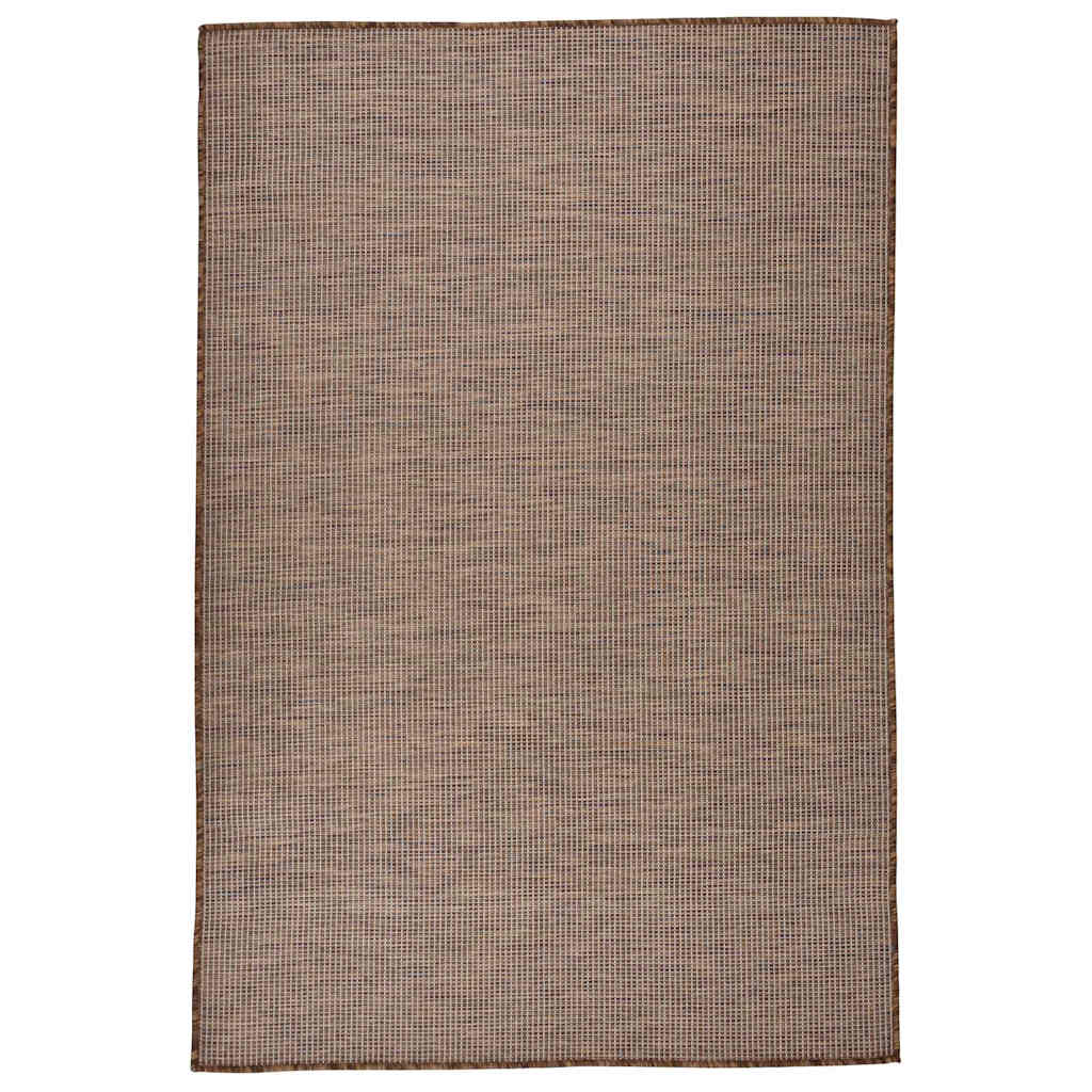 Barna lapos szövésű kültéri szőnyeg 120 x 170 cm