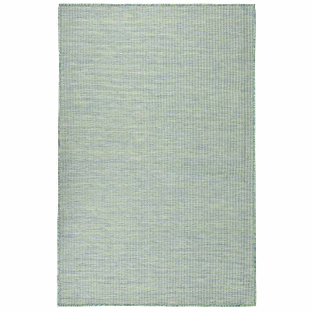 Türkizkék lapos szövésű kültéri szőnyeg 100 x 200 cm