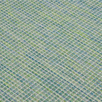 Türkizkék lapos szövésű kültéri szőnyeg 100 x 200 cm 5