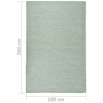Türkizkék lapos szövésű kültéri szőnyeg 100 x 200 cm 6