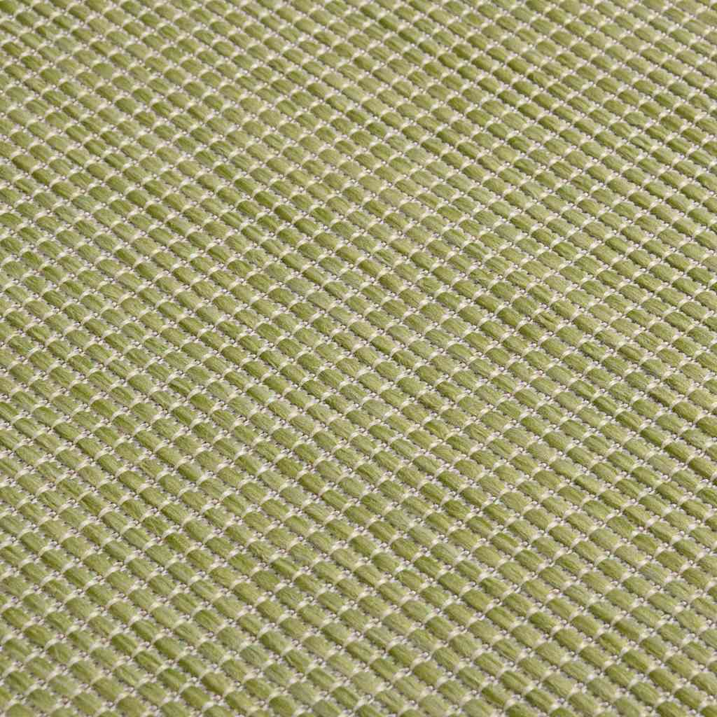 Zöld lapos szövésű kültéri szőnyeg 80 x 250 cm 5