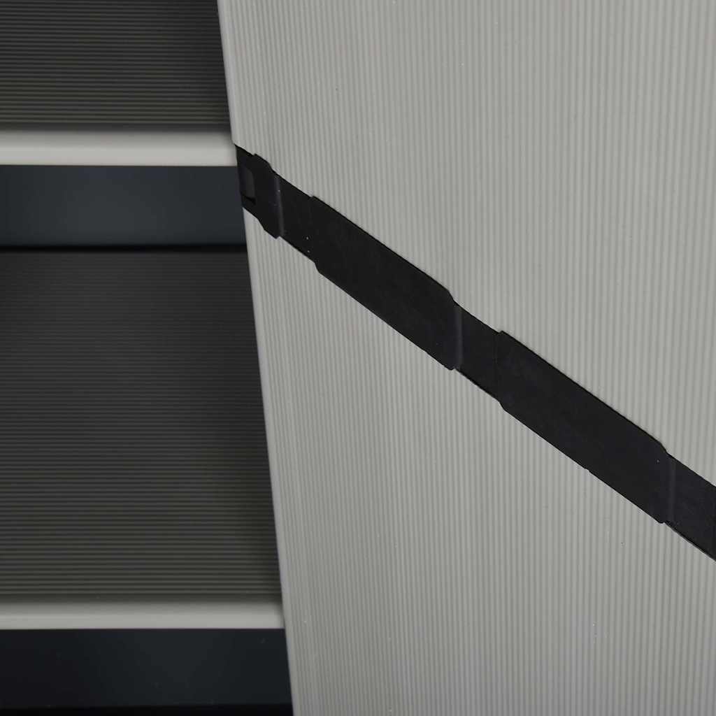 Szürke-fekete kerti tárolószekrény 3 polccal 68 x 40 x 168 cm 8