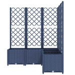 Kékszürke PP rácsos kerti ültetőláda 120 x 120 x 136 cm 3