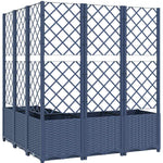 Kékszürke PP rácsos kerti ültetőláda 120 x 120 x 136 cm 5