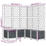 Kékszürke PP rácsos kerti ültetőláda 120 x 120 x 136 cm 8