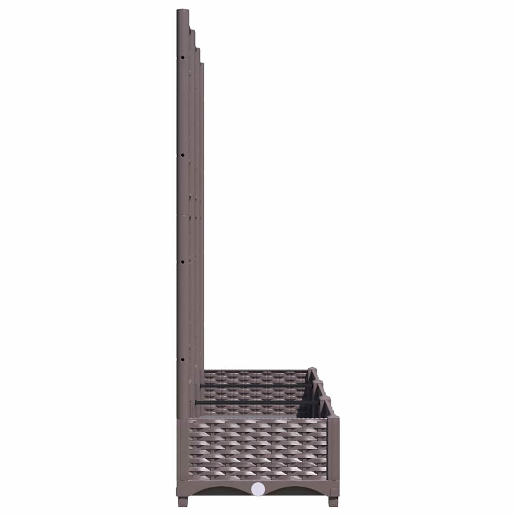 Barna PP kerti virágláda ráccsal 120 x 40 x 121,5 cm 5