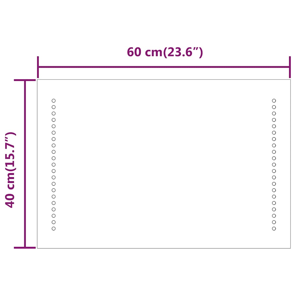LED-es fürdőszobatükör 60x40 cm 9