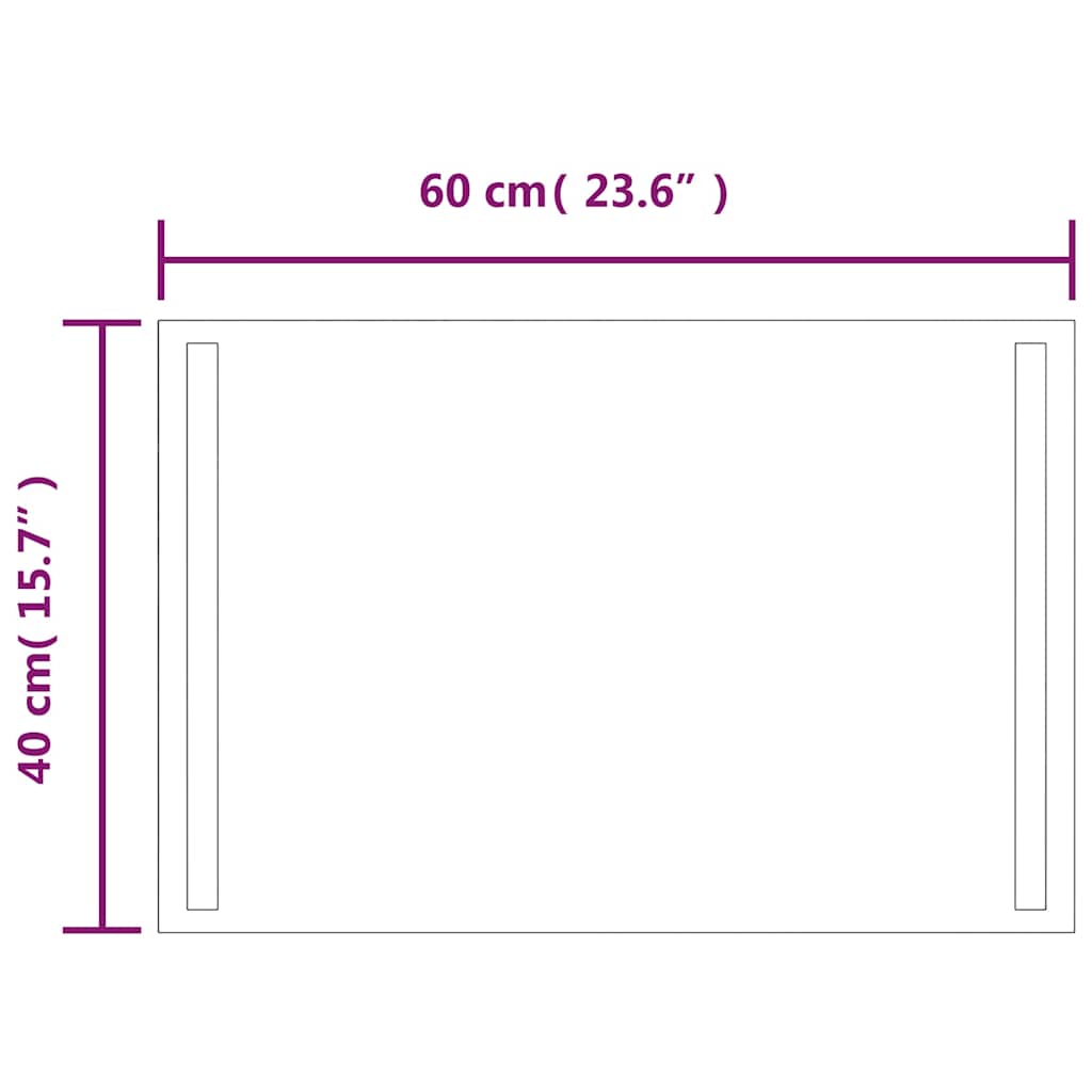 LED-es fürdőszobatükör 60x40 cm 5