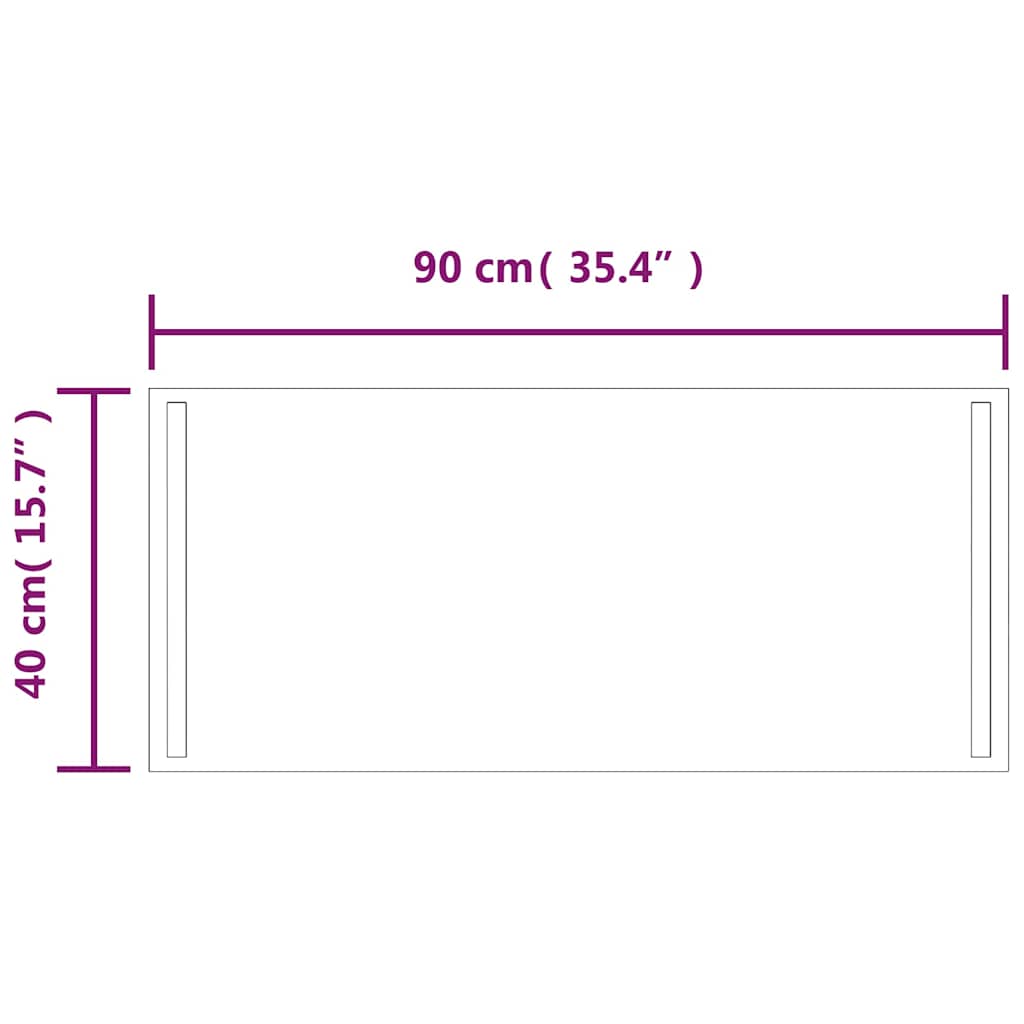 LED-es fürdőszobatükör 90x40 cm 5