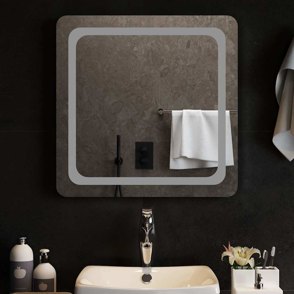 LED-es fürdőszobatükör 60x60 cm 3