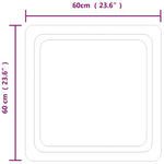 LED-es fürdőszobatükör 60x60 cm 5