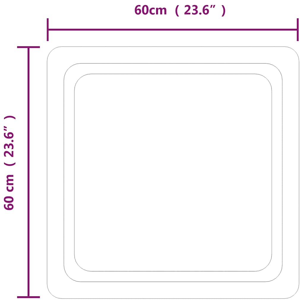 LED-es fürdőszobatükör 60x60 cm 5