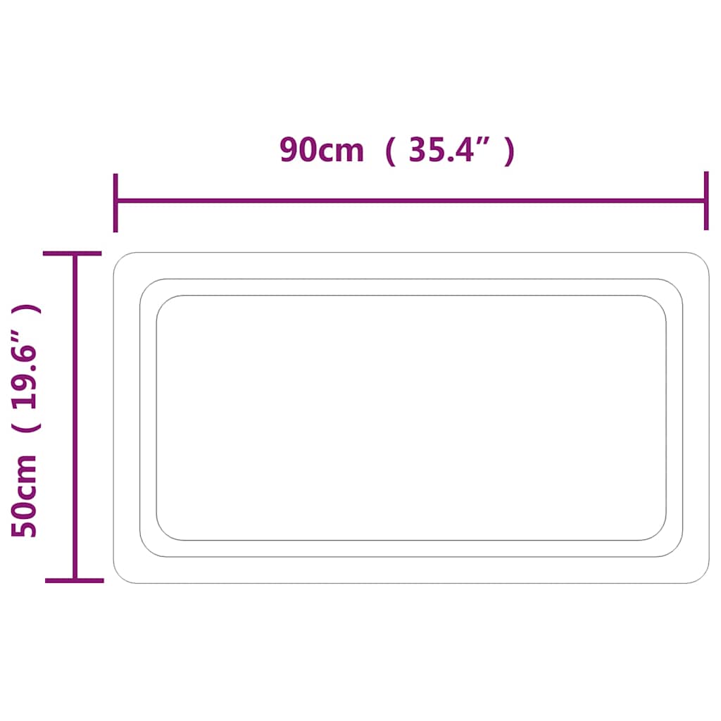 LED-es fürdőszobatükör 90x50 cm 5