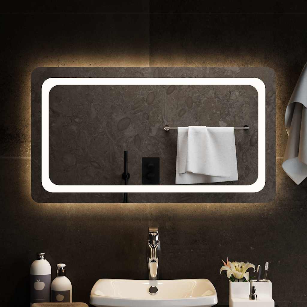 LED-es fürdőszobatükör 90x50 cm