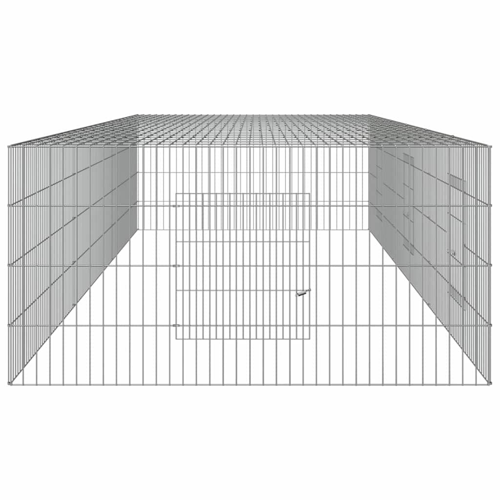 3 paneles horganyzott vas nyúlketrec 325x109x54 cm 5