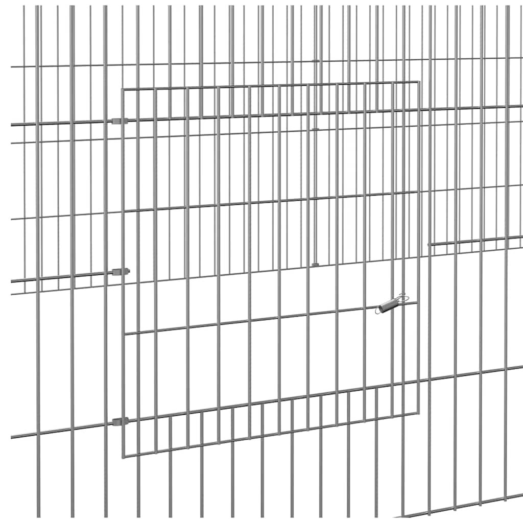 3 paneles horganyzott vas nyúlketrec 325x109x54 cm 6