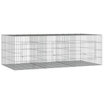 3 paneles horganyzott vas nyúlketrec 163 x 79 x 54 cm 2