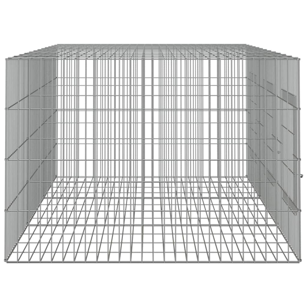 3 paneles horganyzott vas nyúlketrec 163 x 79 x 54 cm 5