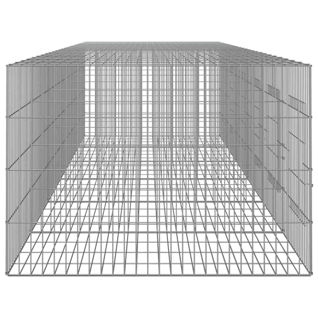 6 paneles horganyzott vas nyúlketrec 327x79x54 cm 5
