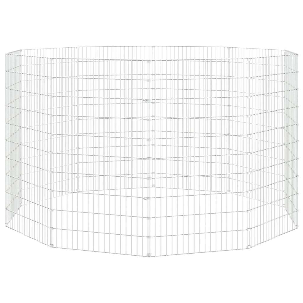 10 paneles horganyzott vas szabadon álló állatketrec 54x100 cm 2