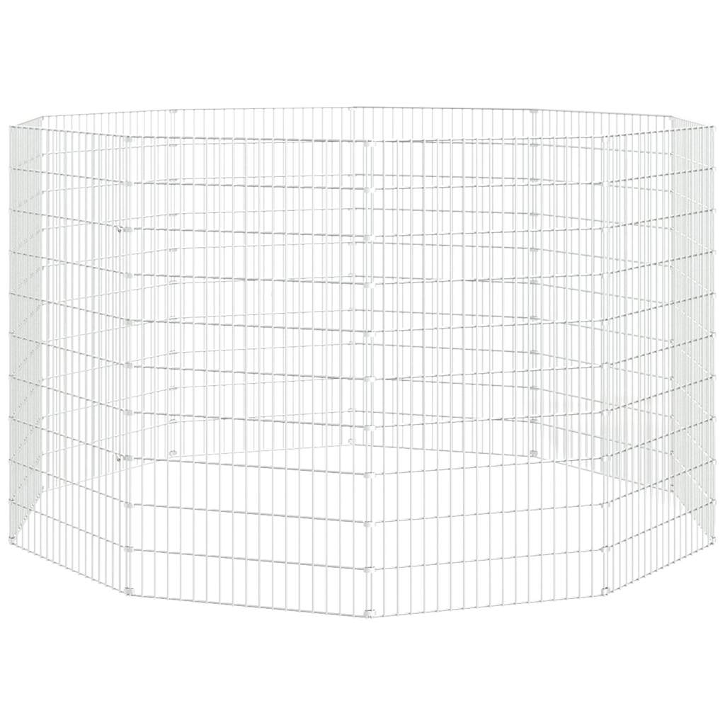 10 paneles horganyzott vas szabadon álló állatketrec 54x100 cm 3