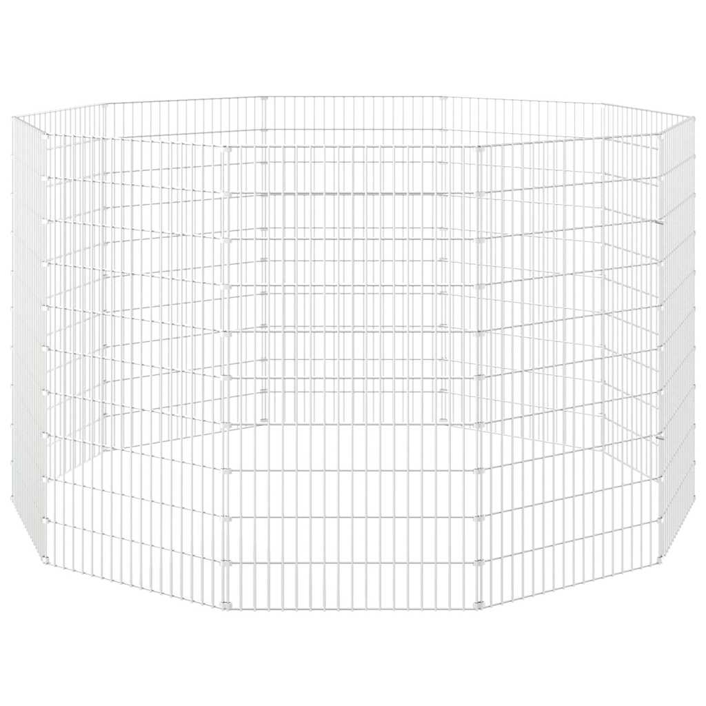 10 paneles horganyzott vas szabadon álló állatketrec 54x100 cm 4