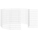 10 paneles horganyzott vas szabadon álló állatketrec 54x100 cm 5