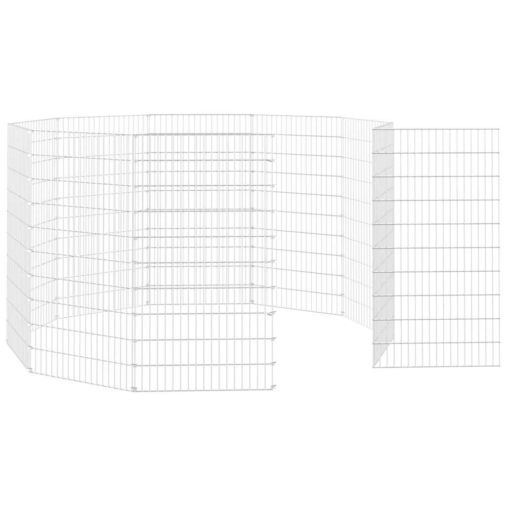 10 paneles horganyzott vas szabadon álló állatketrec 54x100 cm 5