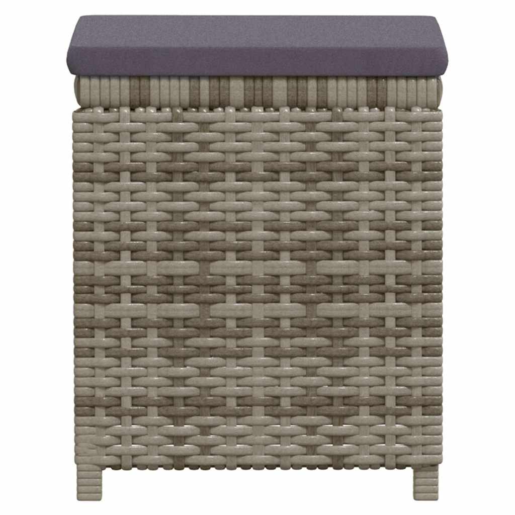6 részes szürke polyrattan kerti ülőgarnitúra párnákkal 4