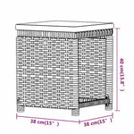 6 részes szürke polyrattan kerti ülőgarnitúra párnákkal 9