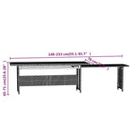 6 részes szürke polyrattan kerti ülőgarnitúra párnákkal 10