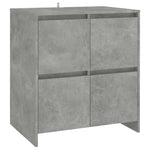 2 db betonszürke forgácslap tálalószekrény 70 x 41 x 75 cm 4
