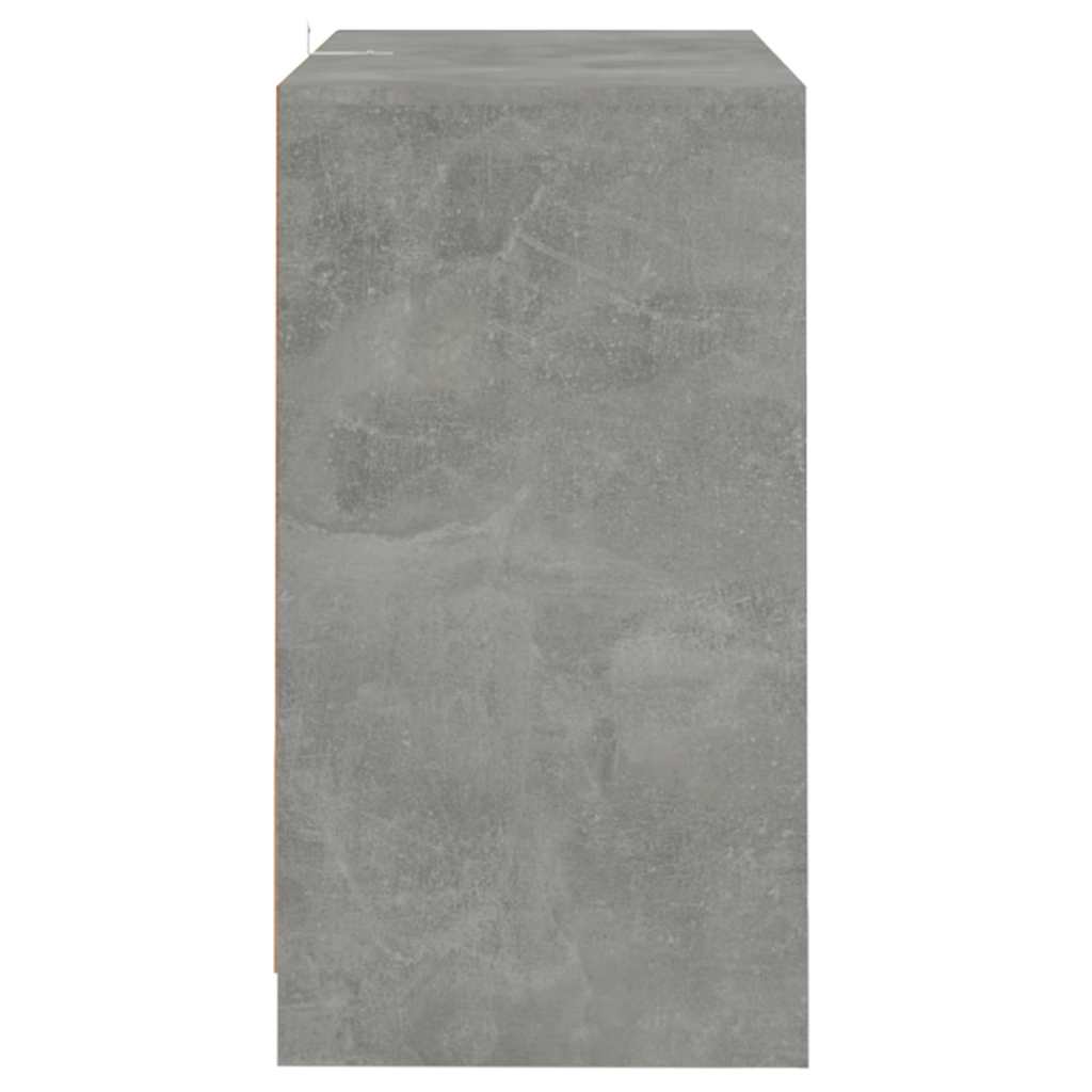 2 db betonszürke forgácslap tálalószekrény 70 x 41 x 75 cm 5