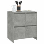 2 db betonszürke forgácslap tálalószekrény 70 x 41 x 75 cm 7