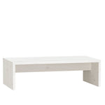 Fehér tömör fenyőfa monitorállvány 50x27x15 cm 2