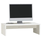 Fehér tömör fenyőfa monitorállvány 50x27x15 cm 4