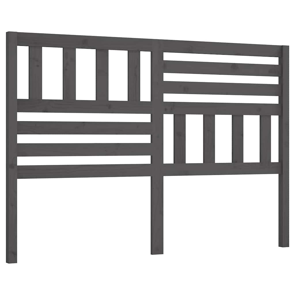 Szürke tömör fenyőfa ágyfejtámla 166 x 4 x 100 cm 2