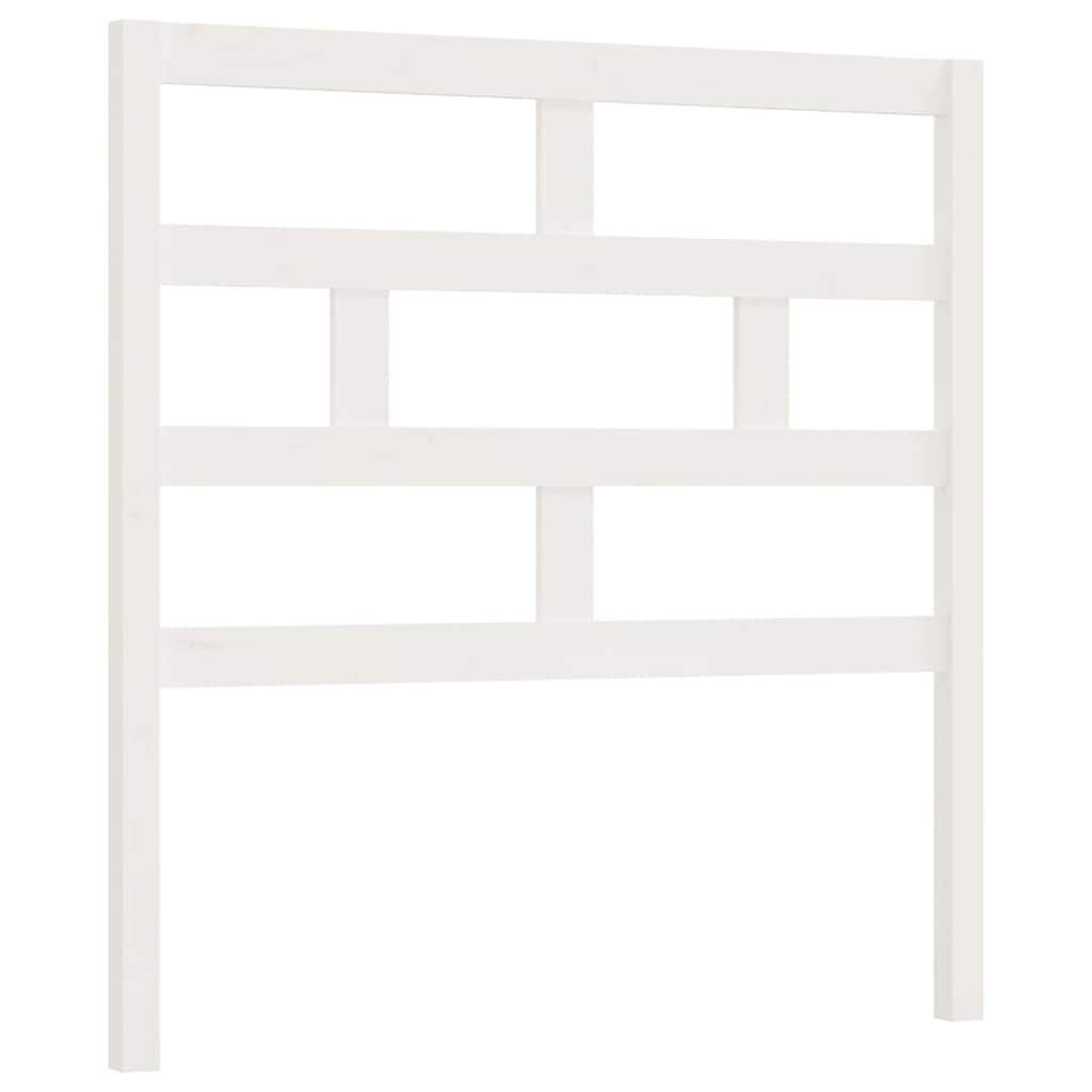 Fehér tömör fenyőfa ágyfejtámla 96 x 4 x 100 cm 2