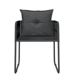 3 részes fekete kerti étkezőgarnitúra 6