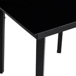 5 részes fekete PVC rattan kerti étkezőgarnitúra 9