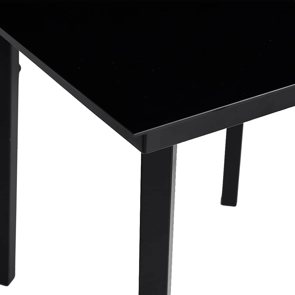 5 részes fekete PVC rattan kerti étkezőgarnitúra 9