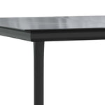 9 részes fekete PVC rattan kerti étkezőgarnitúra 9
