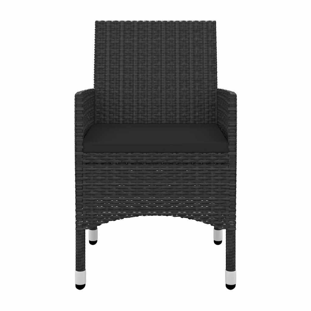 5 részes polyrattan és üveg kerti étkezőgarnitúra párnákkal 4