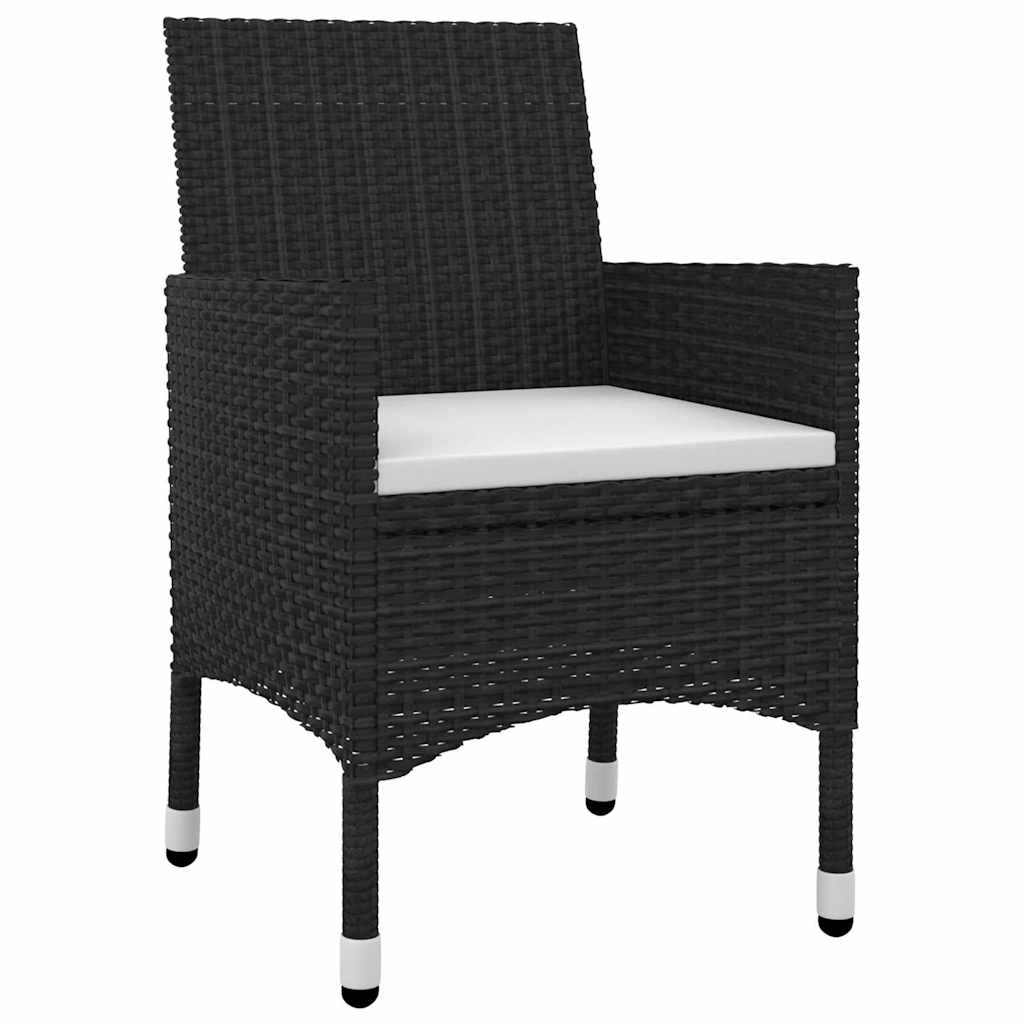 7 részes polyrattan és üveg kerti étkezőgarnitúra párnákkal 3