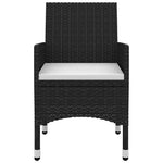 7 részes polyrattan és üveg kerti étkezőgarnitúra párnákkal 4